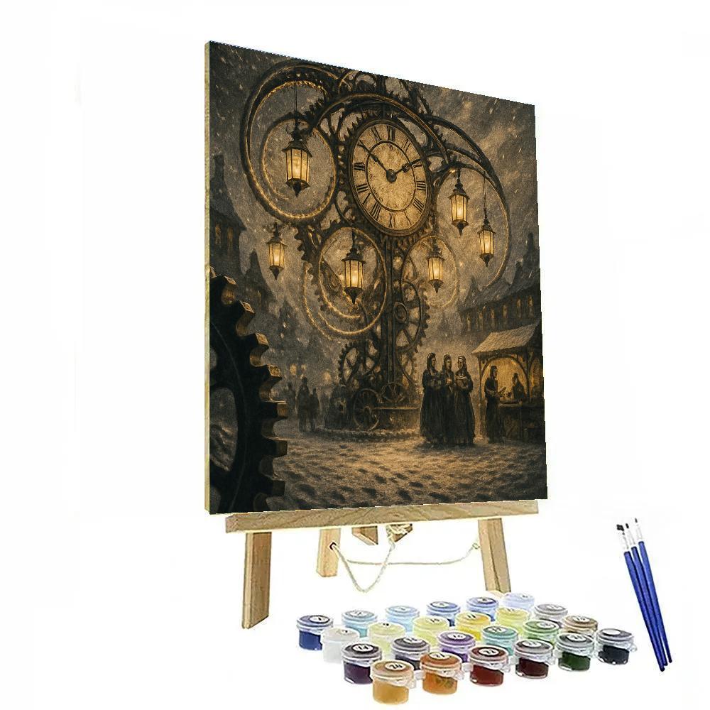 Frosted Lantern Clockwork painting number kit