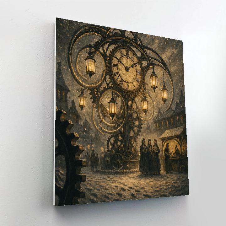 Frosted Lantern Clockwork painting number kit