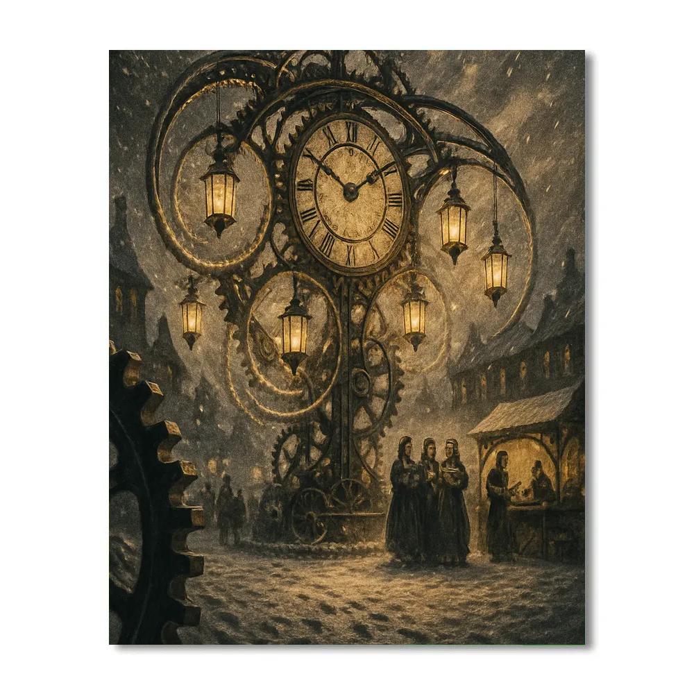 Frosted Lantern Clockwork painting number kit
