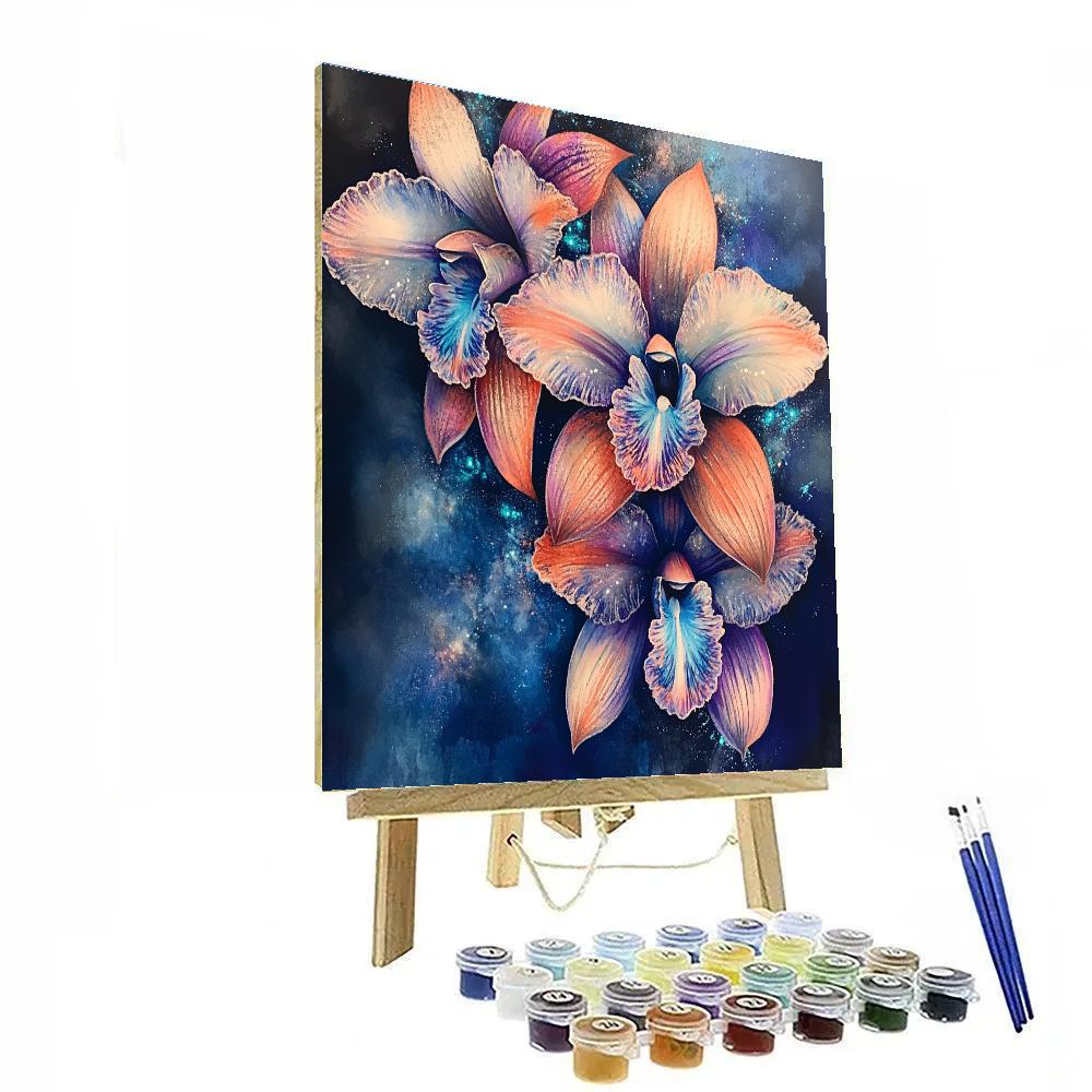 Edgar Degas Inspired Orchid Nebula Study paint by color
