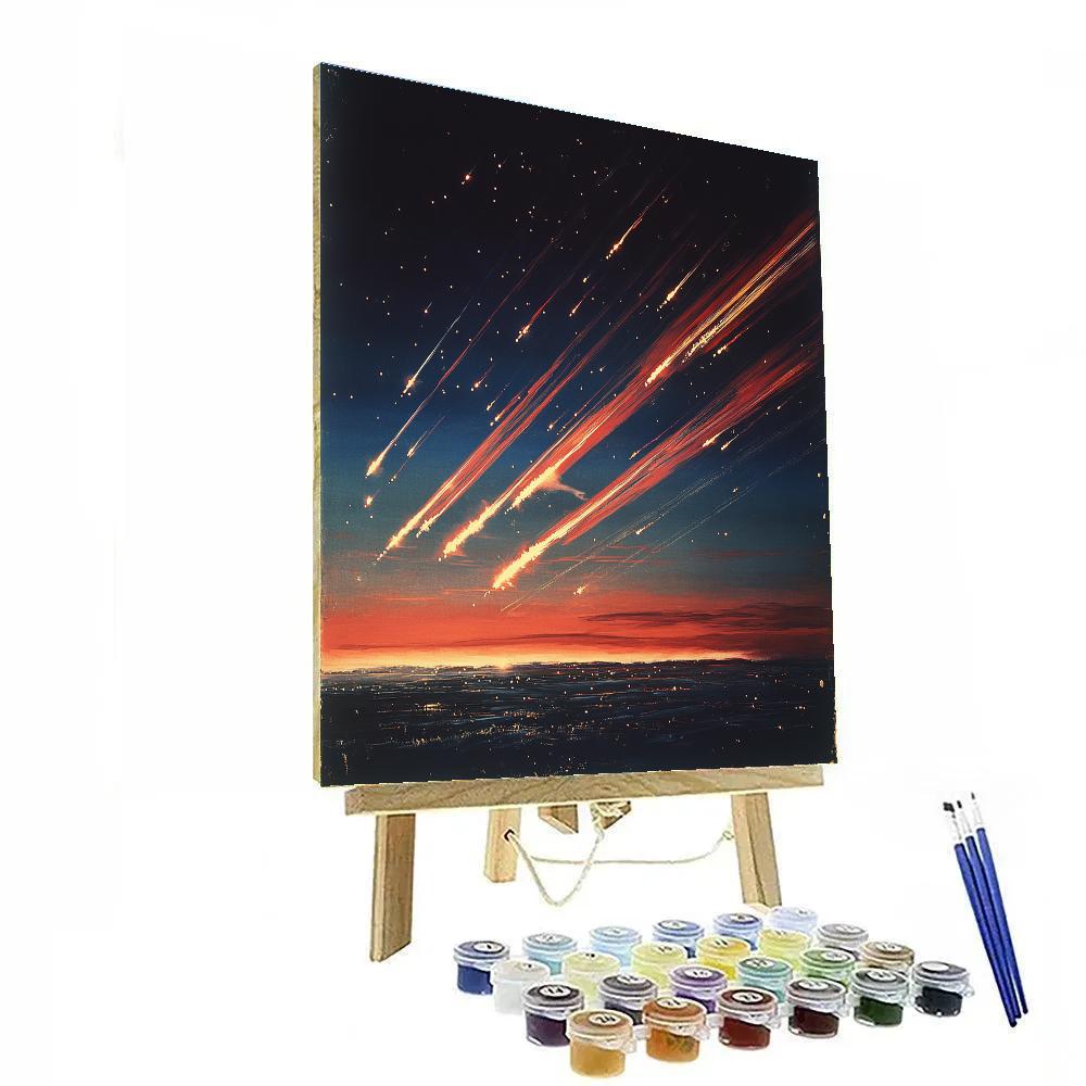Michelangelo Inspired Meteor Shower Strata paint by numbers