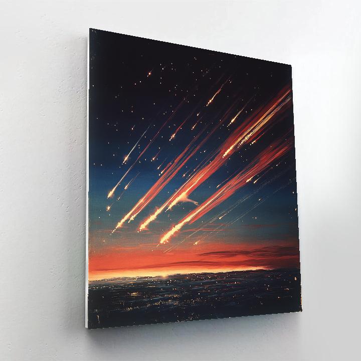 Michelangelo Inspired Meteor Shower Strata paint by numbers