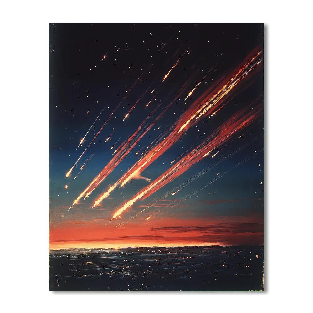 Michelangelo Inspired Meteor Shower Strata paint by numbers