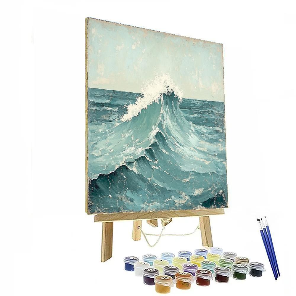 Michelangelo Inspired Tidal Wave Contrapposto paint by numbers