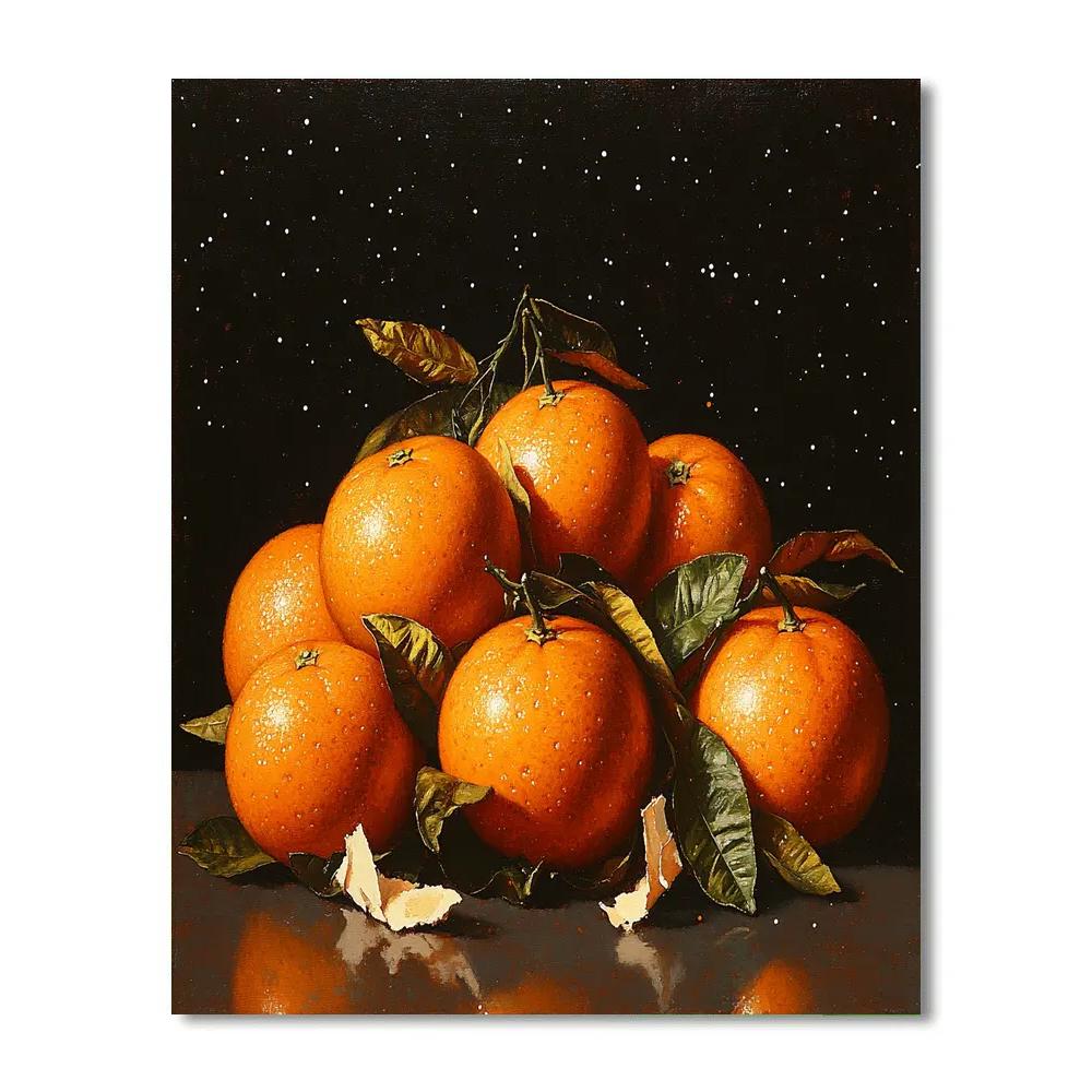 Caravaggio Inspired Storm Citrus Constellation paint by number