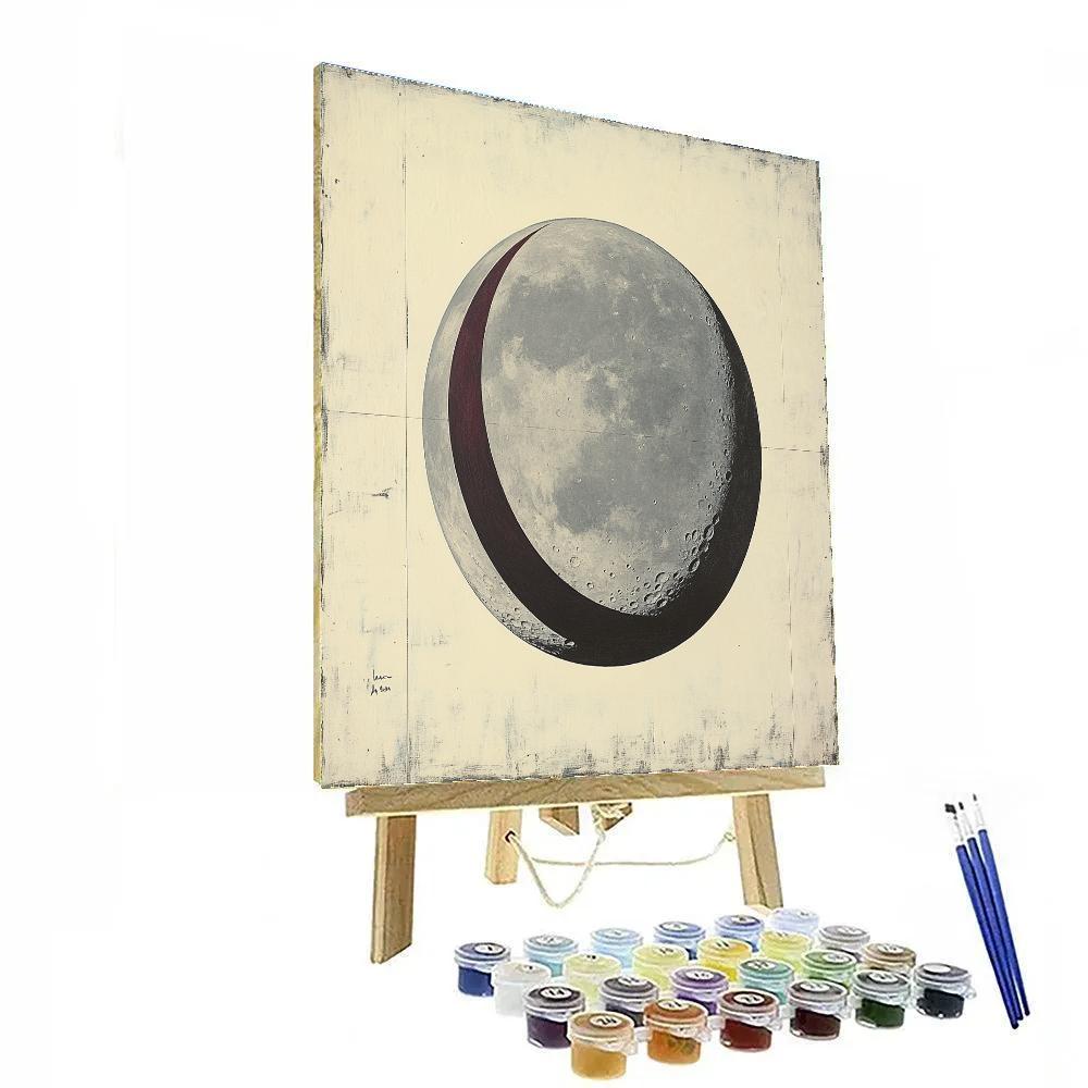 Leonardo Da Vinci Inspired Lunar Eclipse Stillness paint by color