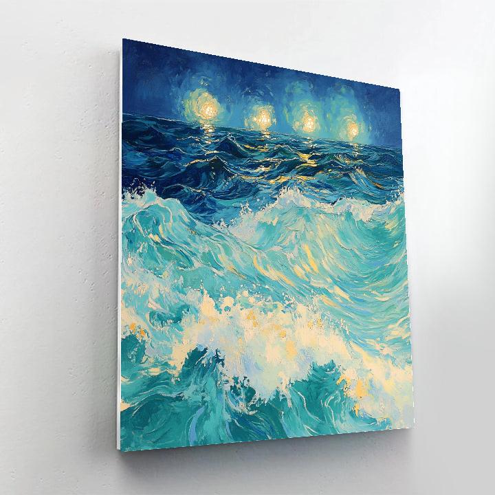 Edgar Degas Inspired Ocean Current Patterns With Flashing Fish DIY paint by numbers