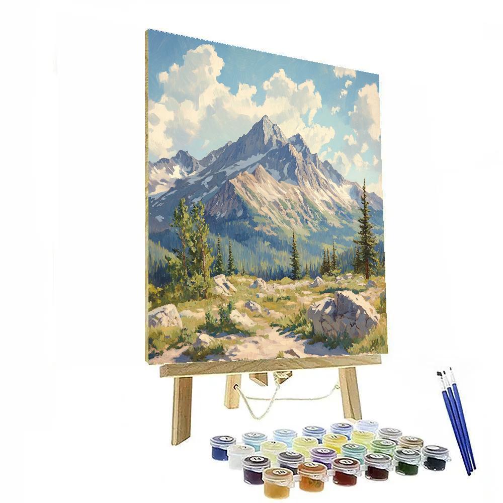 Leonardo Da Vinci Inspired Mountain Weather Anatomy paint by number