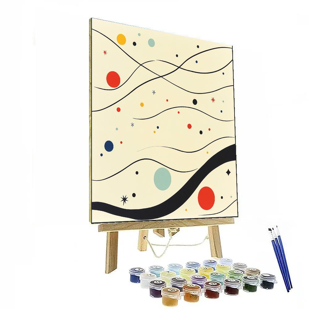 Joan Miró Inspired Cartography Of A Silent Nebula paint by number