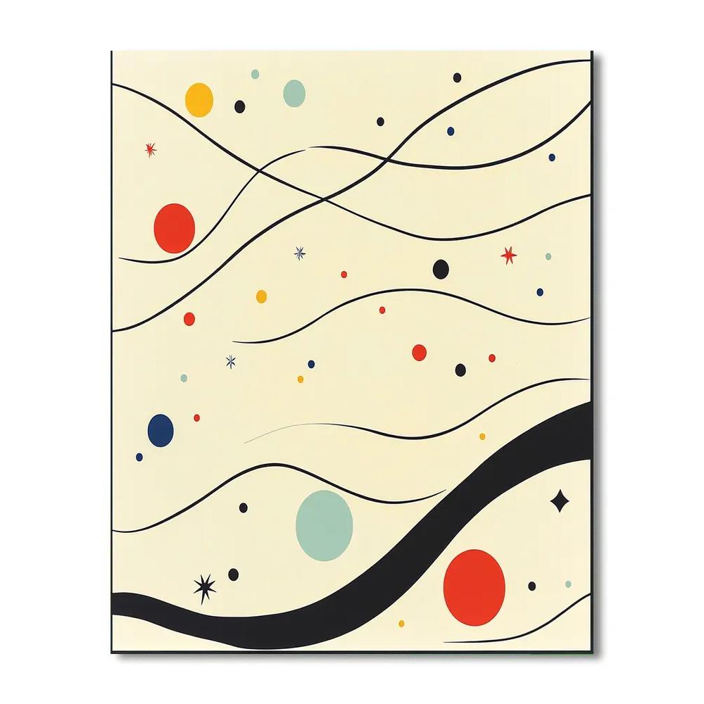 Joan Miró Inspired Cartography Of A Silent Nebula paint by number