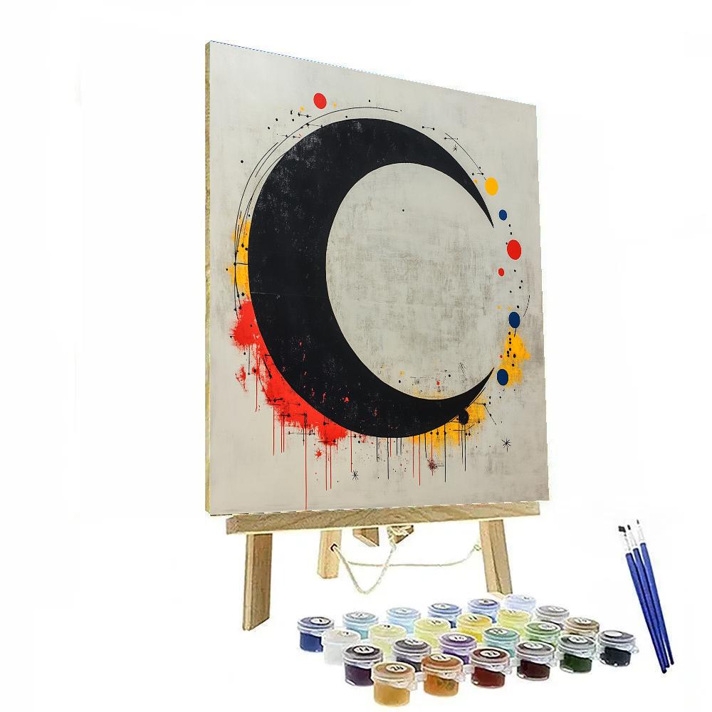 Joan Miró Inspired Eclipse Rhythm In Primary Colors paint by color