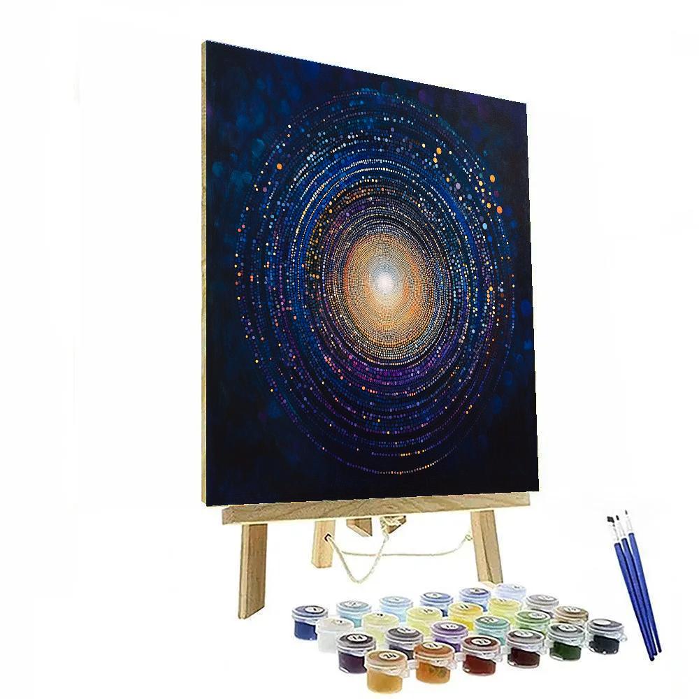 Georges Seurat Inspired Gravitational Lensing Color Bloom painting number kit