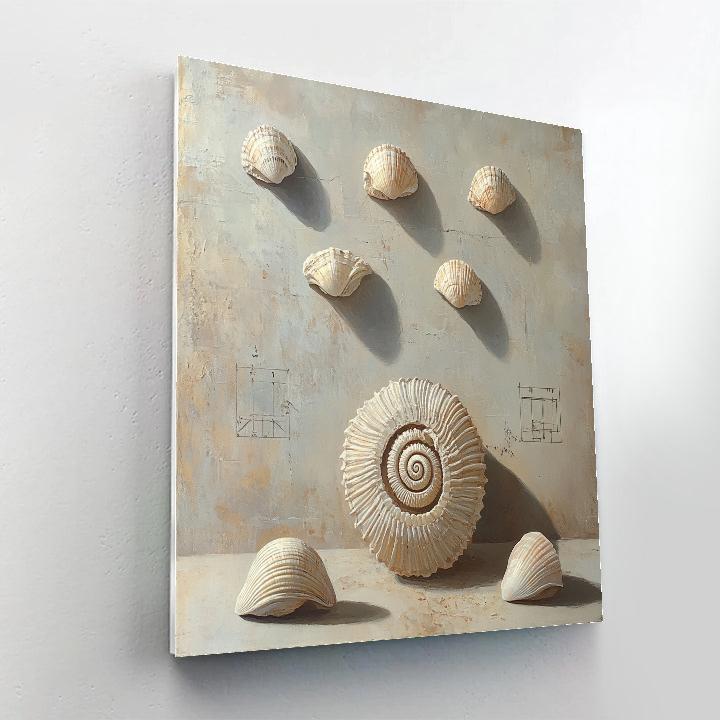 Leonardo Da Vinci Inspired Fossil Spiral Memory Numbered painting kits