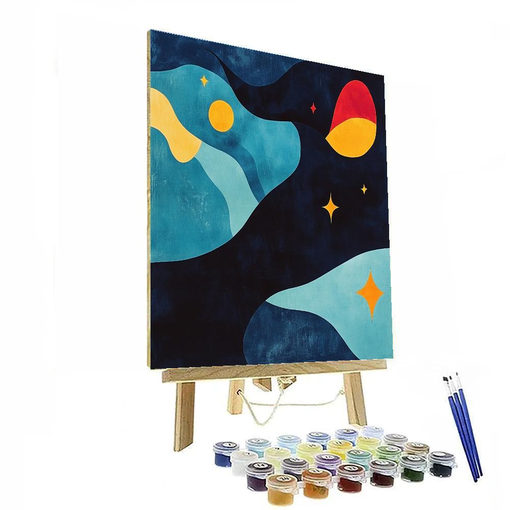 Joan Miró Inspired Dream Logic Of A Tidal Aurora painting number kit