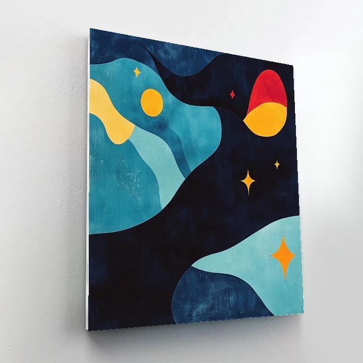 Joan Miró Inspired Dream Logic Of A Tidal Aurora painting number kit