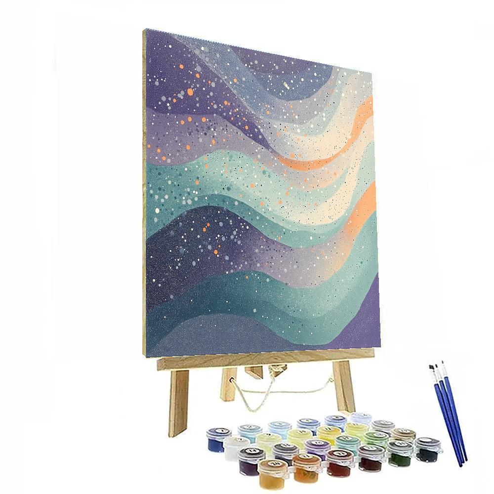 Georges Seurat Inspired Quantum Foam Twilight Gradient Paint by numbers art