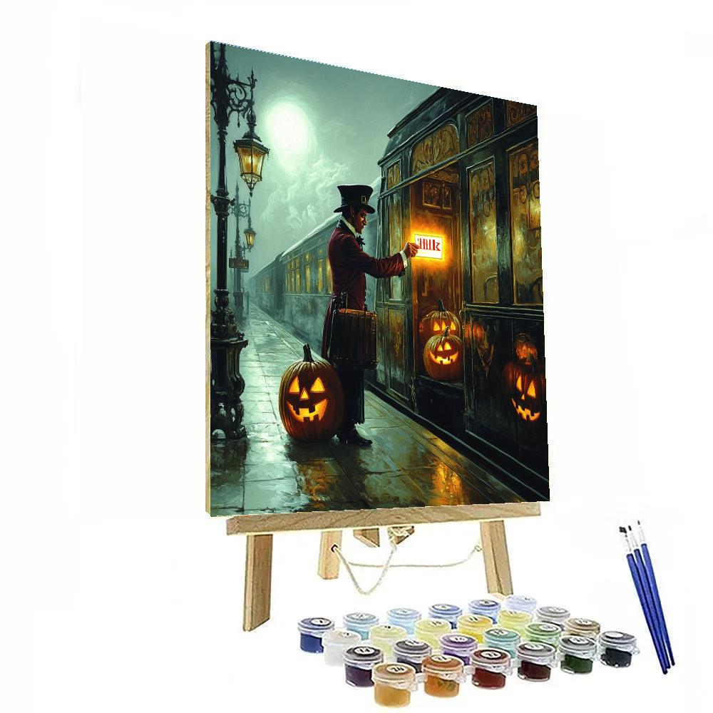 Haunted Train Ticket To The Afterparty painting number kit
