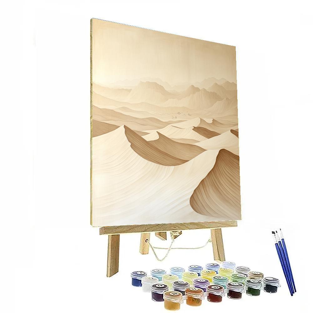 Leonardo Da Vinci Inspired Desert Wind Geometry paint by color