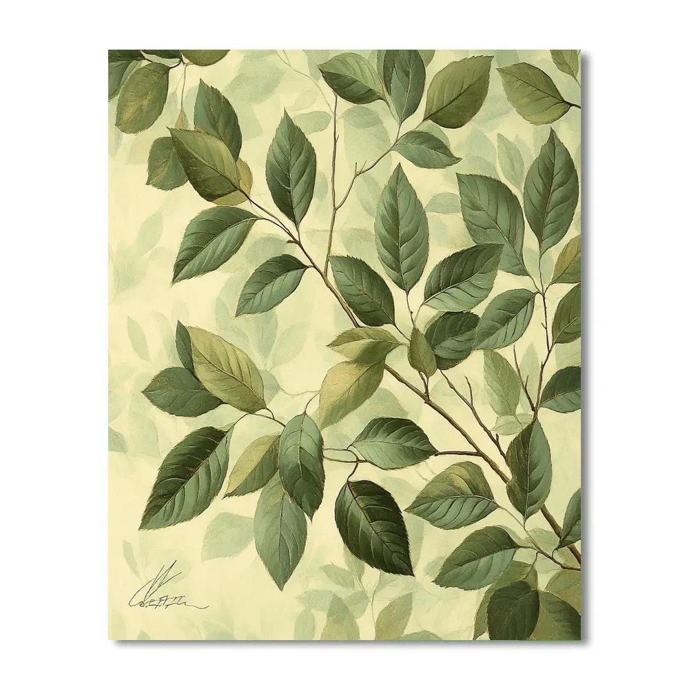 Leonardo Da Vinci Inspired Forest Canopy Breath Numbered painting kits