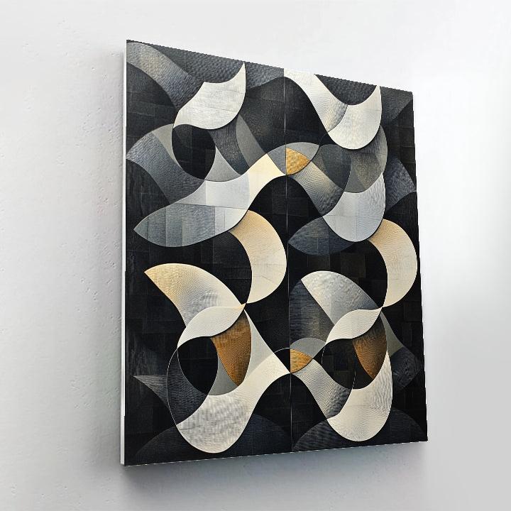 M.C. Escher Inspired Tessellation Of Phase Shifted Nebula Geometry Paint by numbers art