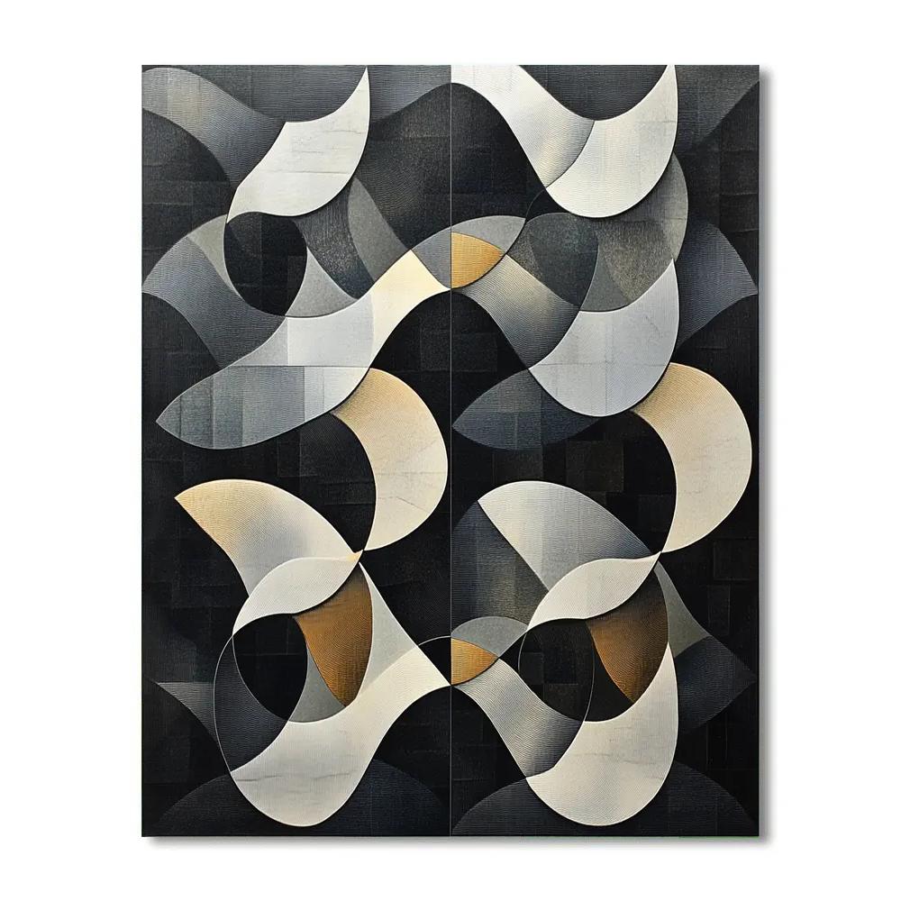 M.C. Escher Inspired Tessellation Of Phase Shifted Nebula Geometry Paint by numbers art