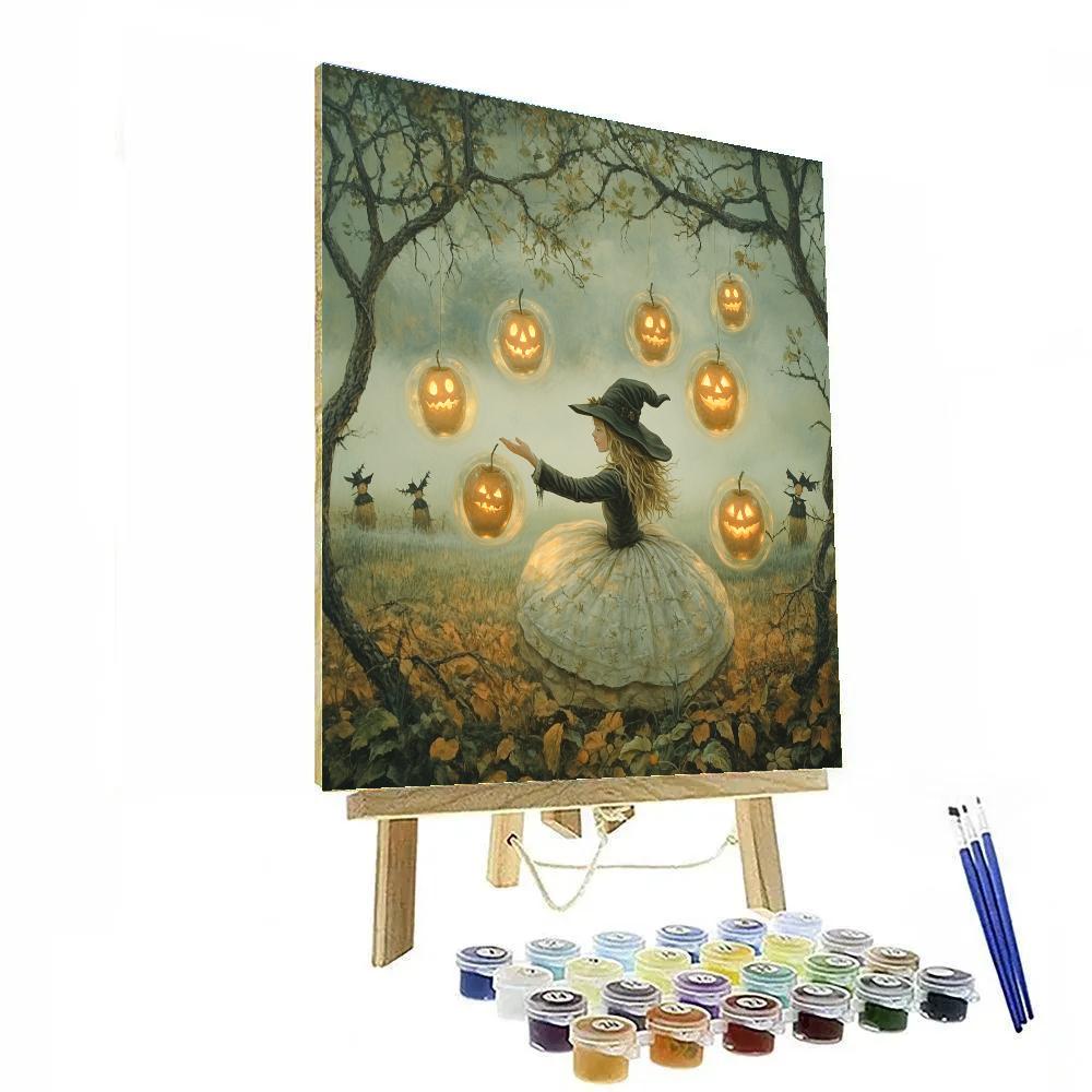 Haunted Orchard Of Floating Apples Numbered painting kits
