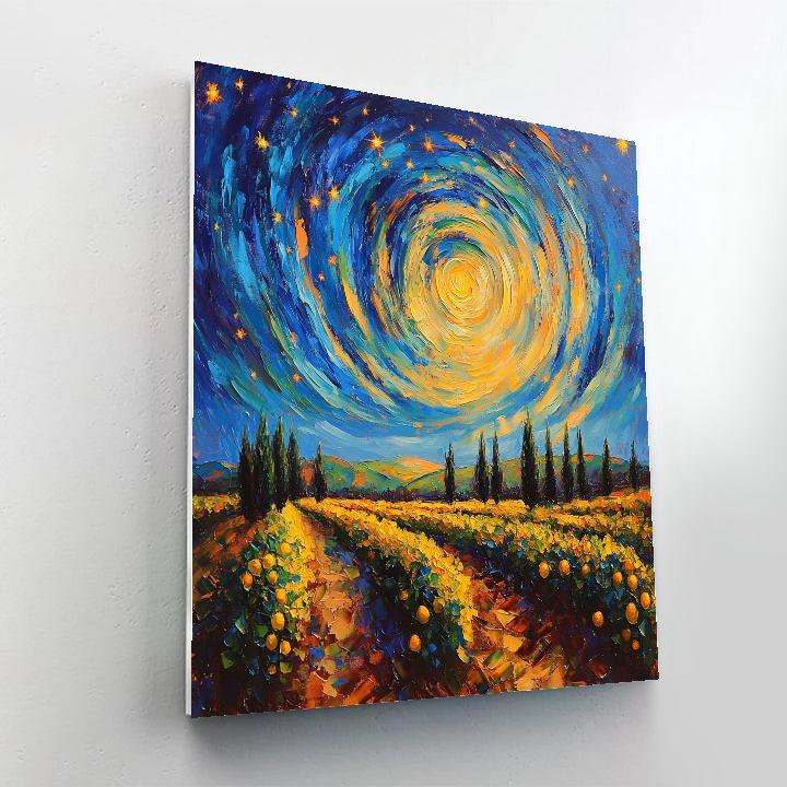 Van Gogh Inspired Starry Orchard Paint by numbers art