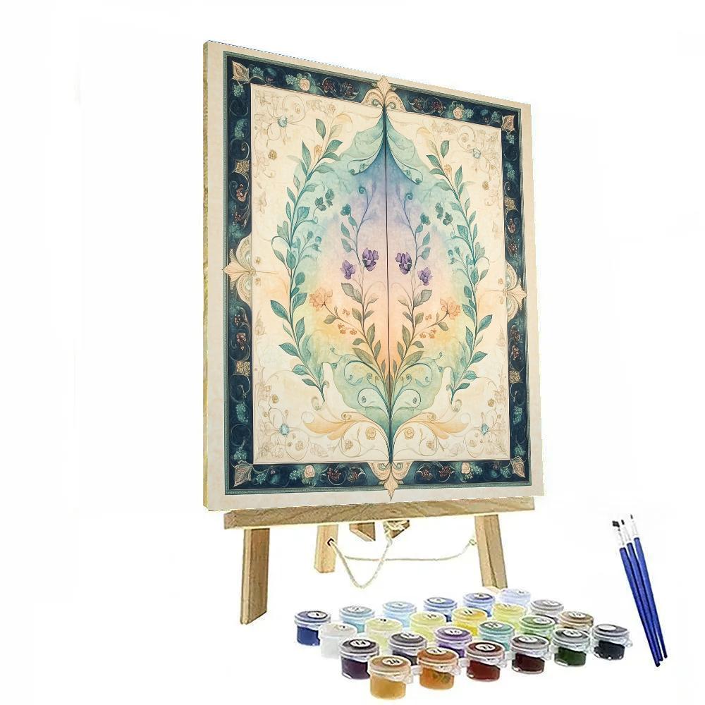 Alphonse Mucha Inspired Equinox Harmony Tapestry Paint by numbers art