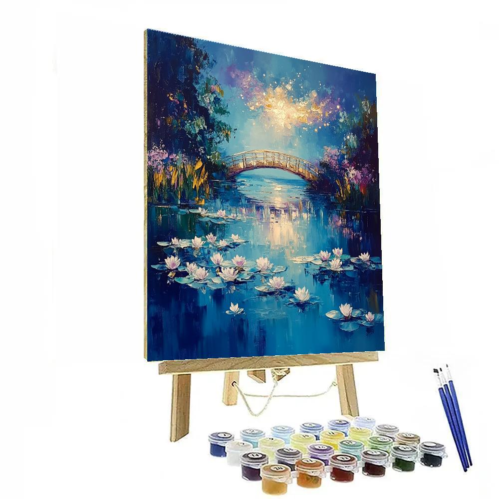 Monet Inspired Nebula Water Garden paint by color