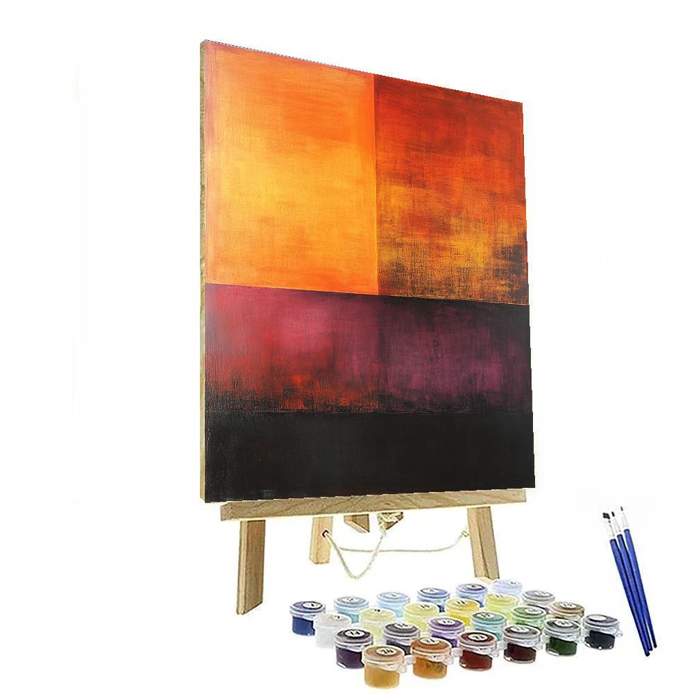 Mark Rothko Inspired Eclipse Of Amber Dusk Painting by numbers kit