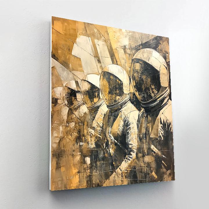 Picasso Inspired Cubist Astronauts paint by numbers