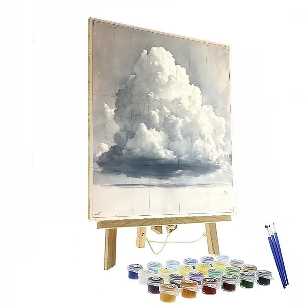 Leonardo Da Vinci Inspired Storm Cloud Chiaroscuro Painting by numbers kit