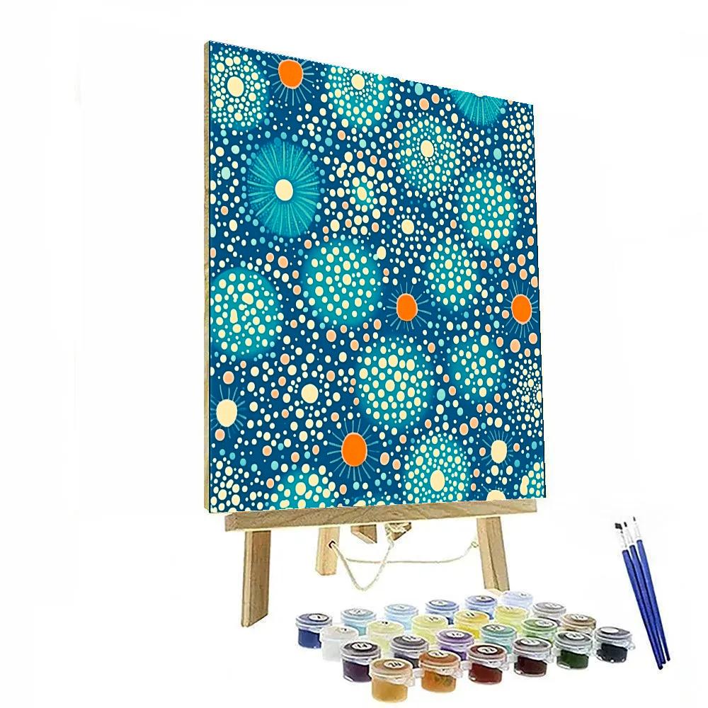 Yayoi Kusama Inspired Quantum Foam Dreamscape paint by numbers