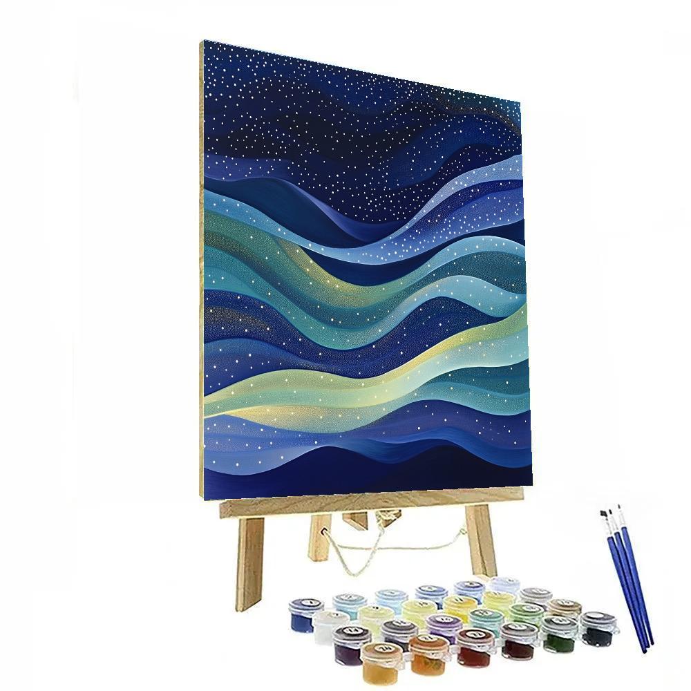 Yayoi Kusama Inspired Aurora Loop Continuum paint by numbers