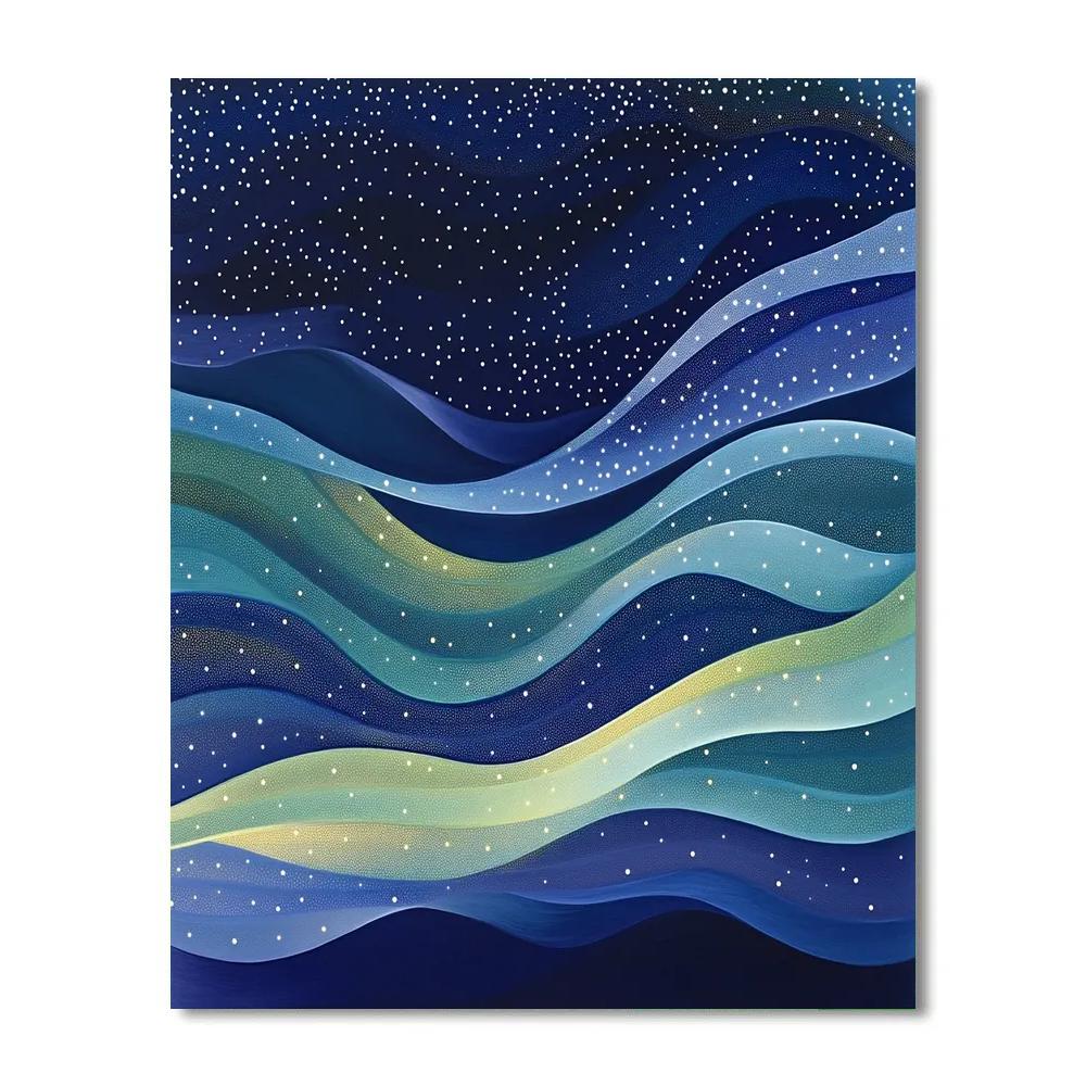 Yayoi Kusama Inspired Aurora Loop Continuum paint by numbers