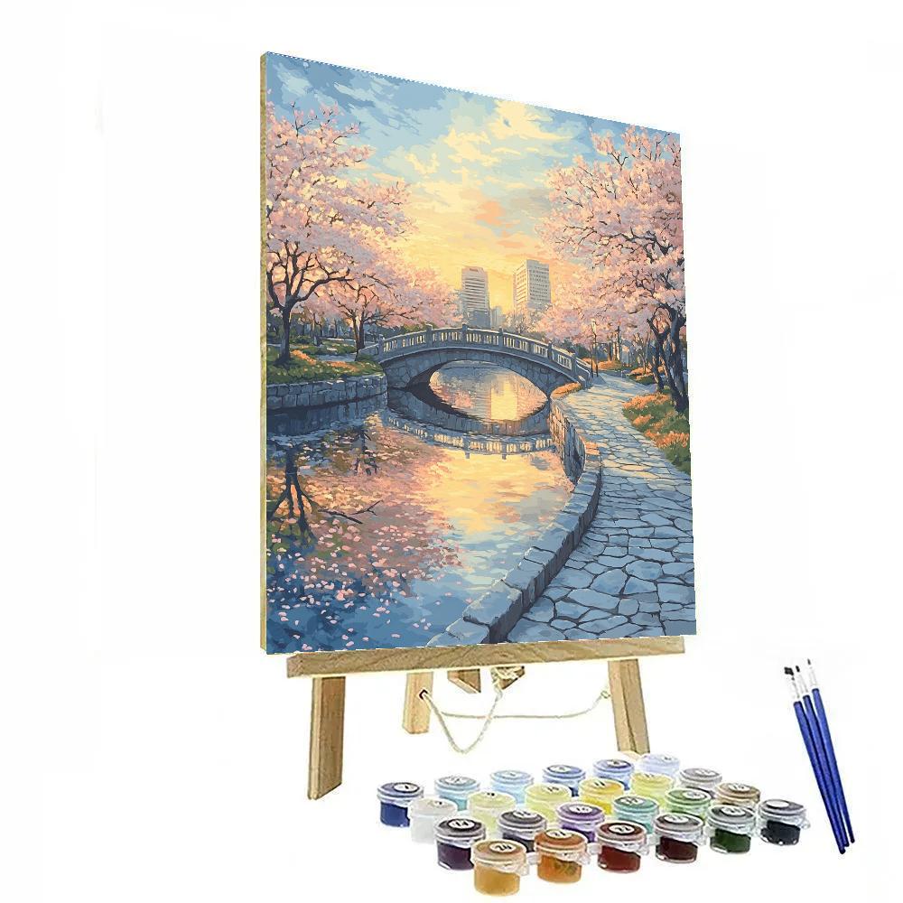 Early Morning Tranquility At Ueno Park Cherry Blossoms Tokyo Japan paint by numbers
