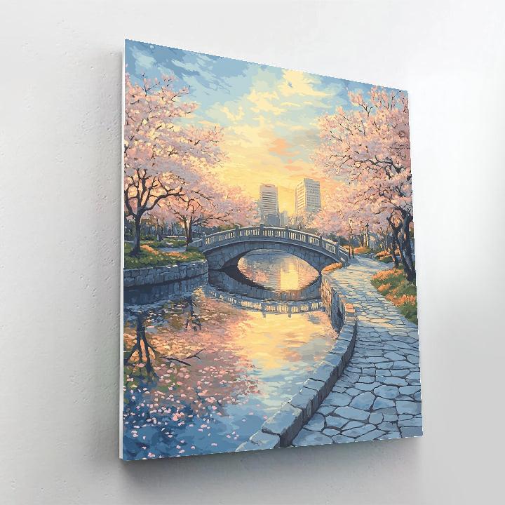Early Morning Tranquility At Ueno Park Cherry Blossoms Tokyo Japan paint by numbers