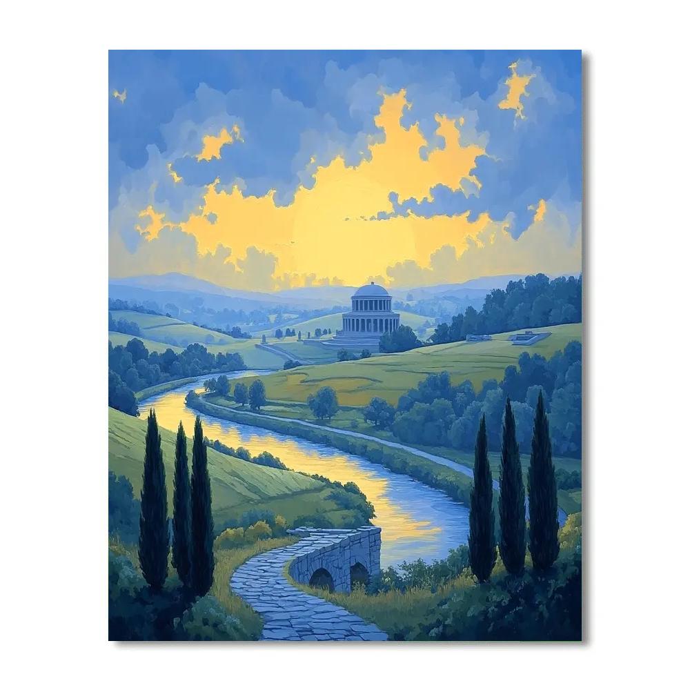 Raphael Inspired Celestial Meridian Valley Paint by numbers art