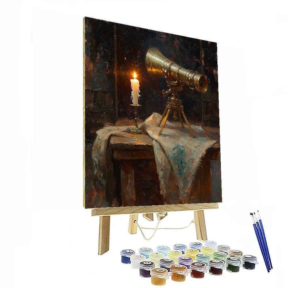 Rembrandt Inspired Candlelit Observatory Painting by numbers kit