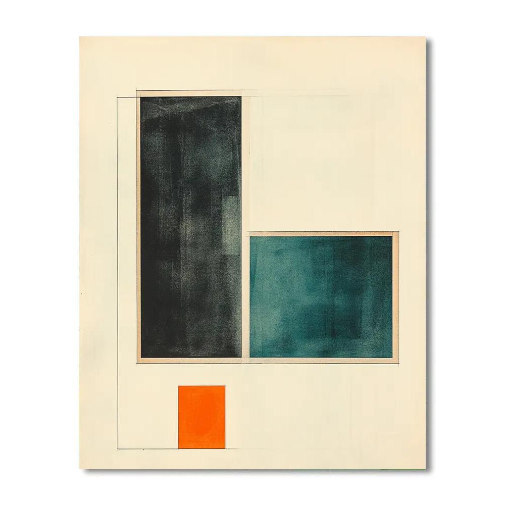 Kazimir Malevich Inspired Lagrange Point Quietude Number painting