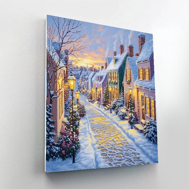 Historic Cobblestone Streets Of Old Quebec City Canada DIY paint by numbers