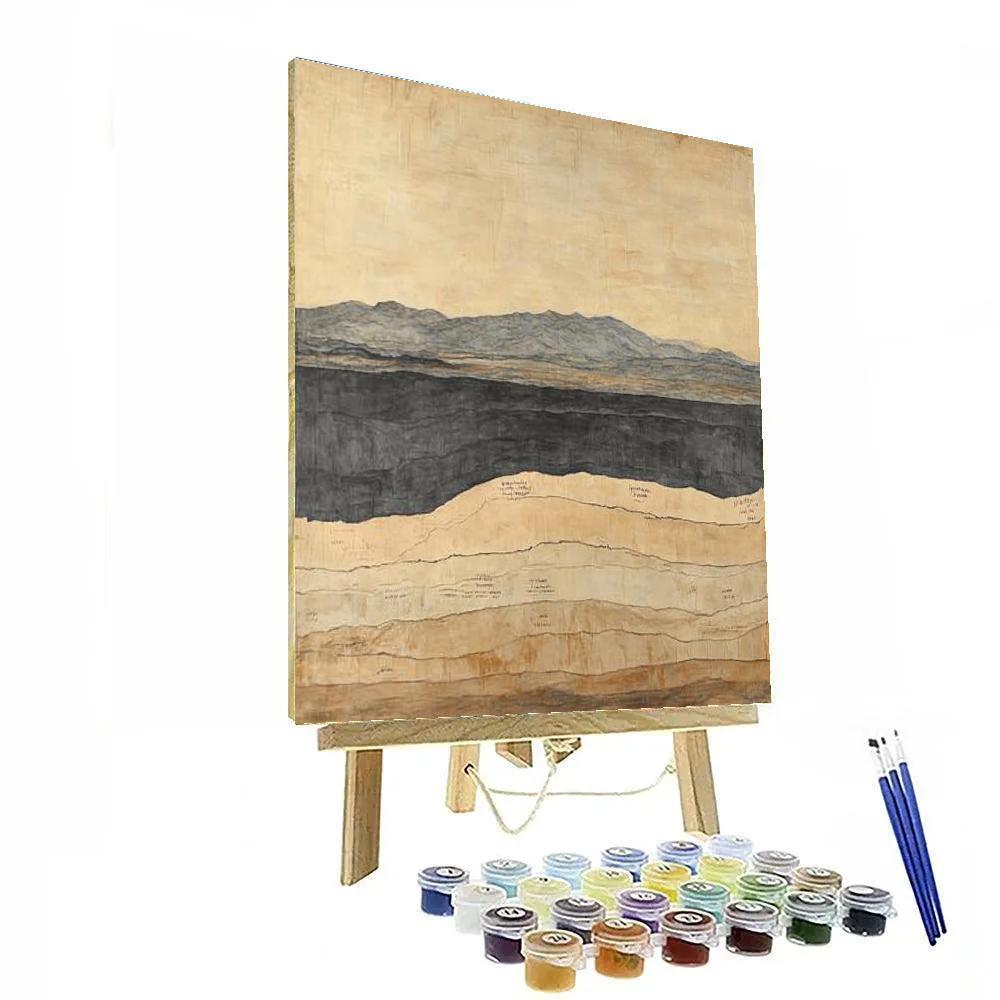 Leonardo Da Vinci Inspired Volcanic Ash Layer Study Paint by numbers kits