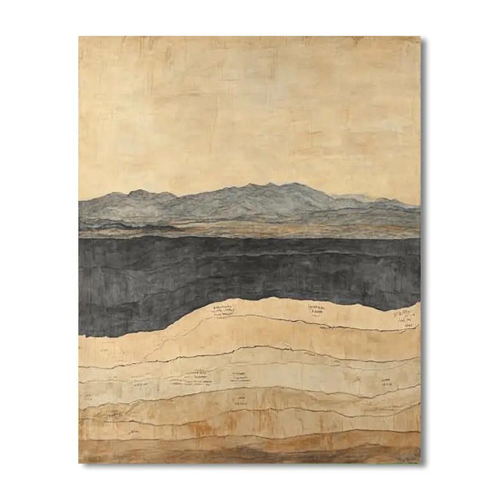 Leonardo Da Vinci Inspired Volcanic Ash Layer Study Paint by numbers kits