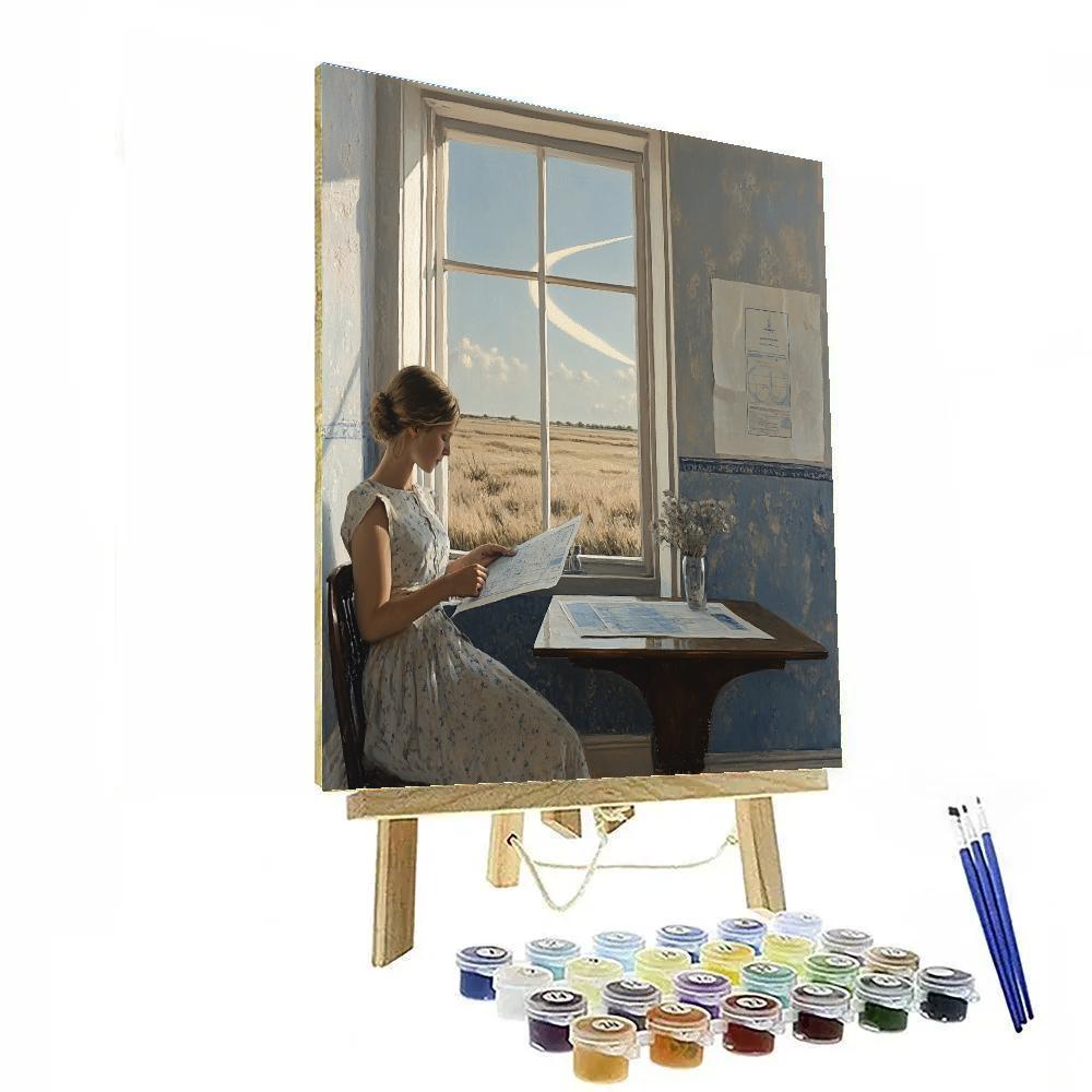 Vermeer Inspired Window Light Comet Study paint by numbers