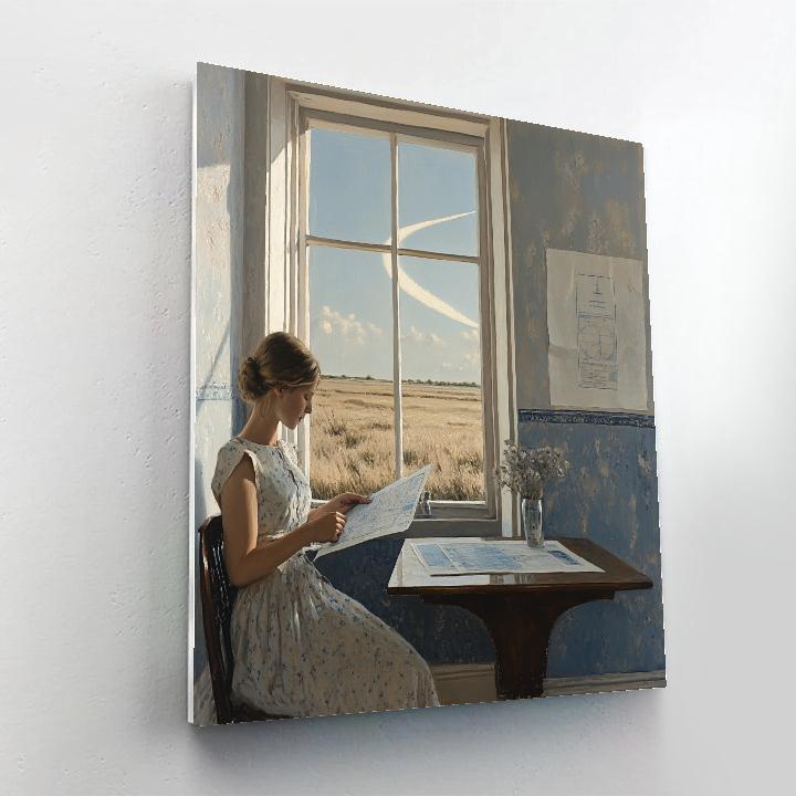 Vermeer Inspired Window Light Comet Study paint by numbers