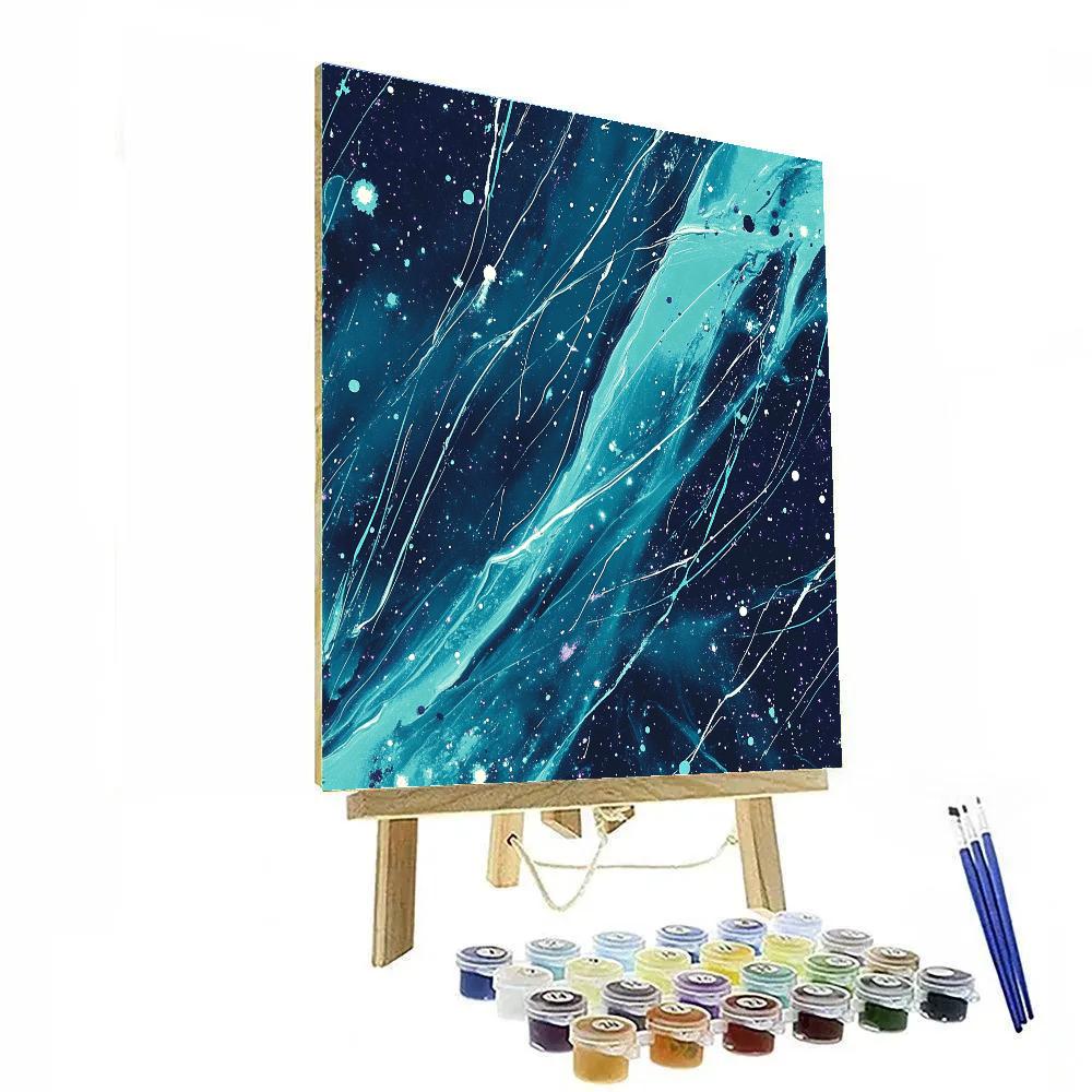 Jackson Pollock Inspired Aurora Shear Veil Numbered painting kits