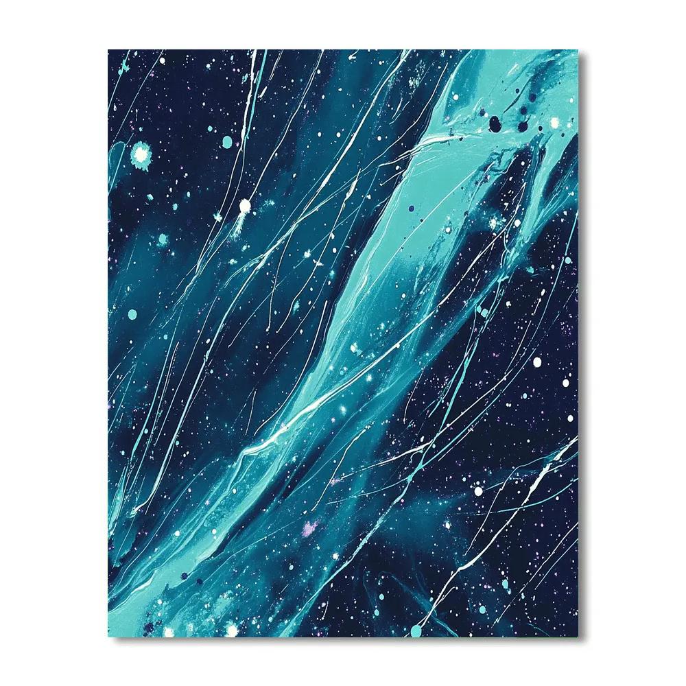 Jackson Pollock Inspired Aurora Shear Veil Numbered painting kits
