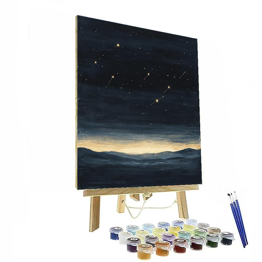 Leonardo Da Vinci Inspired Meteor Shower Hatching Numbered painting kits