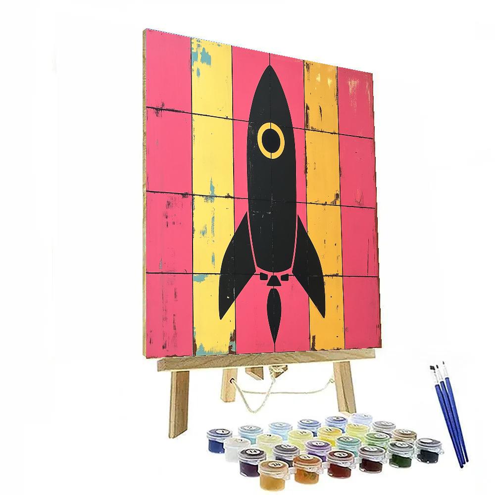 Warhol Inspired Pop Rockets Paint by numbers art