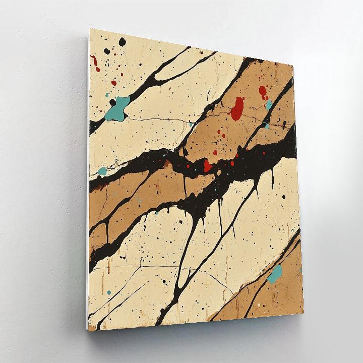 Jackson Pollock Inspired Tectonic Pulse Stratigraphy Numbered painting kits